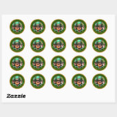 Miniatuur Leprechaun St Patrick's Day Bedankt RS11 Ronde Sticker (Vel)