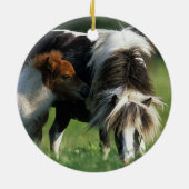 Miniatuur Mare & Foals 2 Keramisch Ornament (Achterkant)