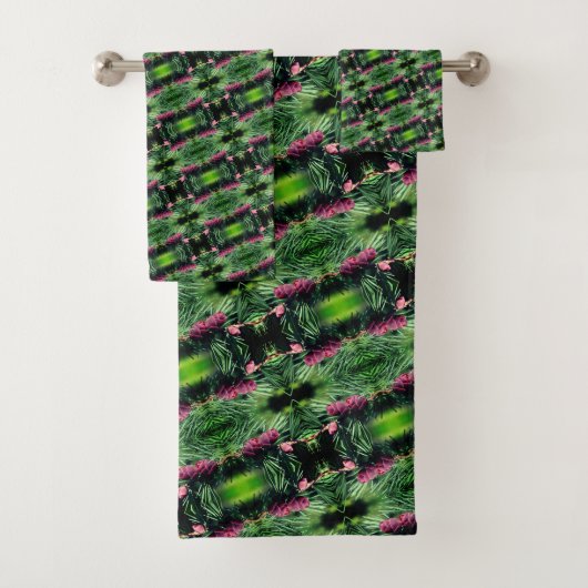 Miniatuur Pinecones sluit Abstract patroon af Bad Handdoek (Insitu)