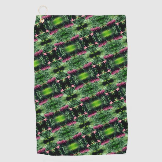Miniatuur Pinecones sluit Abstract patroon af Golfhanddoek (Voorkant)