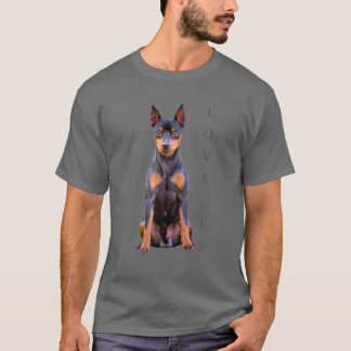 Miniatuur Pinscher Dog mama papa T Love Puppy Pet T-shirt