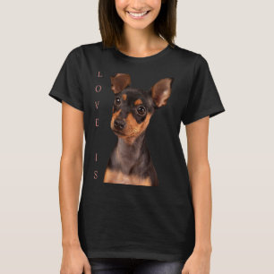 Miniatuur Pinscher Hond Mam Papa Liefde Puppy Pet T-shirt