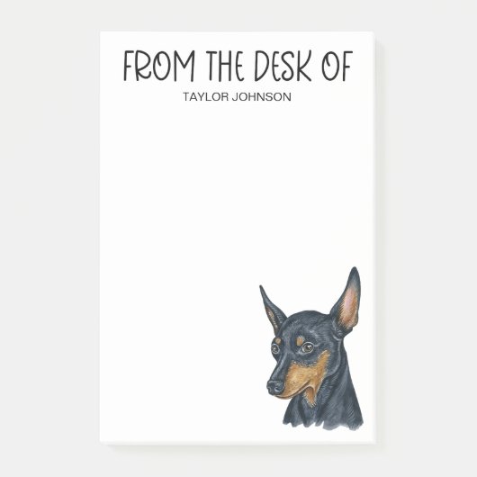 Miniatuur Pinscher Liefhebber Post-it® Notes (Voorkant)
