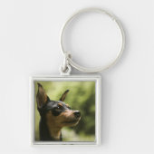 Miniatuur Pinscher (Min-Pin) 2 Sleutelhanger (Voorkant)