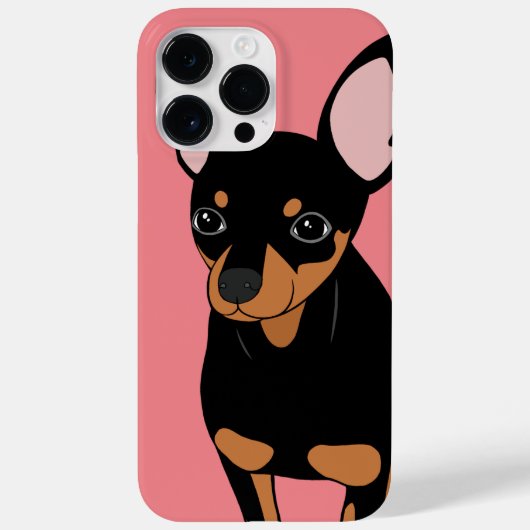 Miniatuur Pinscher Min Pin Apple iPhone 14 Hoesje (Achterkant)