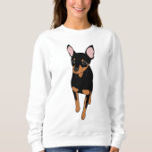 Miniatuur Pinscher Min Pin Sweatshirt (Voorkant)