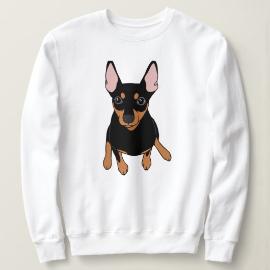 Miniatuur Pinscher Min Pin Sweatshirt (Design voorkant)