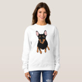 Miniatuur Pinscher Min Pin Sweatshirt (Voorkant volledig)