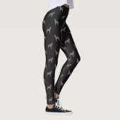 Miniatuur Pinscher MinPin Dog Silhouettes Pattern Leggings (Rechts)