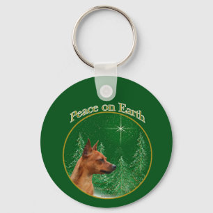 Miniatuur Pinscher Peace Sleutelhanger