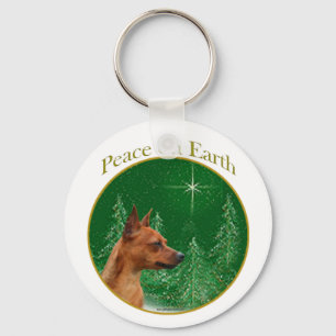 Miniatuur Pinscher Peace Sleutelhanger