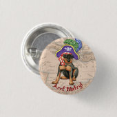 Miniatuur Pinscher Pirate Ronde Button 3,2 Cm (Voorkant /achterkant)