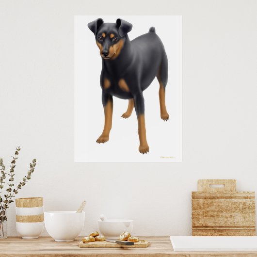 Miniatuur Pinscher Print (Keuken)