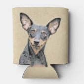 Miniatuur Pinscher-schilderkunst Blikjeskoeler (Achterkant)