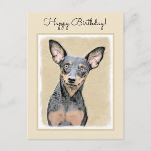 Miniatuur Pinscher-schilderkunst Briefkaart