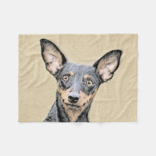 Miniatuur Pinscher-schilderkunst Fleece Deken