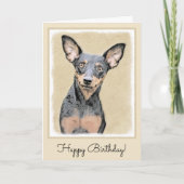 Miniatuur Pinscher-schilderkunst Kaart (Voorkant)