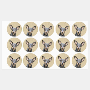 Miniatuur Pinscher-schilderkunst Labels