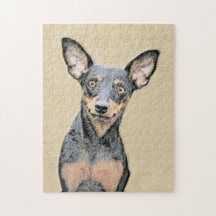 Miniatuur Pinscher-schilderkunst Legpuzzel
