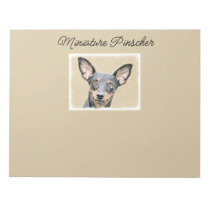 Miniatuur Pinscher-schilderkunst Notitieblok