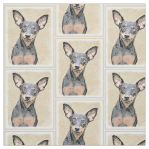 Miniatuur Pinscher-schilderkunst Stof