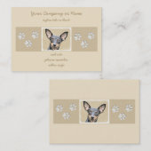 Miniatuur Pinscher-schilderkunst Visitekaartje (Voorkant / Achterkant)