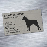 Miniatuur Pinscher Silhouet MinPin Houten Stijl