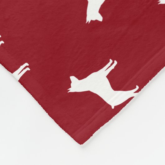 Miniatuur Pinscher Silhouettes MinPin Dogs Pattern Fleece Deken (Hoek)