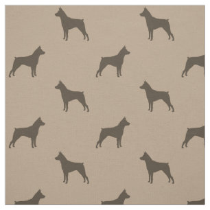 Miniatuur Pinscher Silhouettes MinPins gevlekt Stof