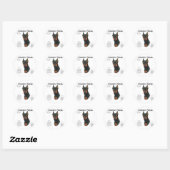 Miniatuur Pinscher (zwart/roest) Geschiedenisontwe Ronde Sticker (Vel)
