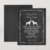 Miniatuur Pinschers Wedding Invitation Kaart (Voorkant / Achterkant)