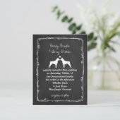 Miniatuur Pinschers Wedding Invitation Kaart (Staand voorkant)