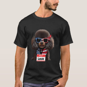 Miniatuur Poedel Hond Louie Mannen Vrouwen Kinder T-shirt