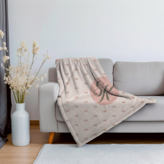 Miniatuur Rozen & Monogram Sherpa Deken