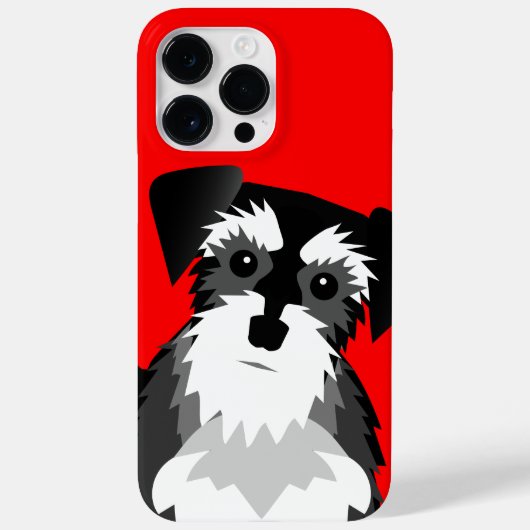 Miniatuur Schnauzer Aangepaste achtergrondkleur Case-Mate iPhone Case (Achterkant)