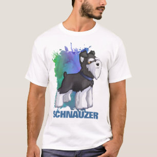 Miniatuur Schnauzer Black & Silver Puppy Dog T-shirt