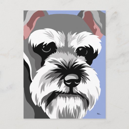 Miniatuur Schnauzer Briefkaarten (Voorkant)