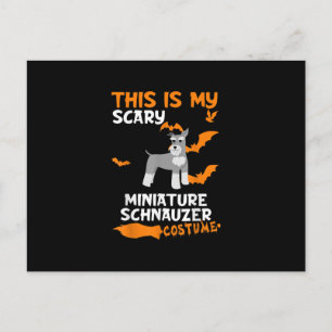 Miniatuur Schnauzer Costume Halloween Lazy Scary Aankondigingskaart
