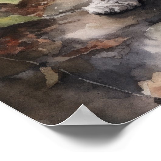 Miniatuur Schnauzer Dog Art Print Poster (Hoek)