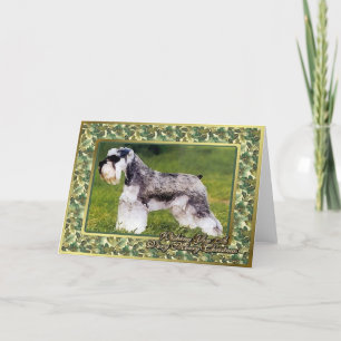 Miniatuur Schnauzer Dog Blank Christmas Kaart
