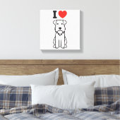 Miniatuur Schnauzer Dog Cartoon Canvas Afdruk (Insitu (Slaapkamer))