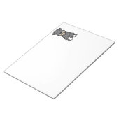 Miniatuur Schnauzer Dog Cartoon Notitieblok (Schuin)