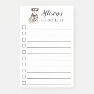 Miniatuur Schnauzer Dog gepersonaliseerd om lijst Post-it® Notes