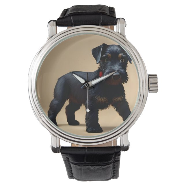 Miniatuur Schnauzer ewatch Horloge (Voorkant)