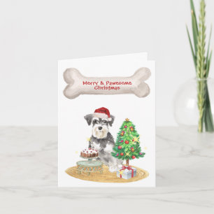 Miniatuur Schnauzer Feestdagen Kaart