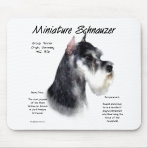 Miniatuur Schnauzer Geschiedenisontwerp Muismat