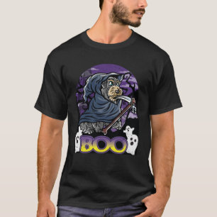 Miniatuur Schnauzer Happy Halloween Kostuum Grim R T-shirt