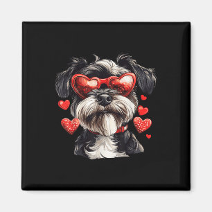Miniatuur Schnauzer Heart Gles Valentijnsdag Dog Magneet