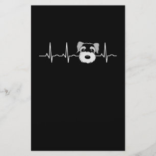 Miniatuur Schnauzer Heartbeat Mini Schnauzer Face Briefpapier