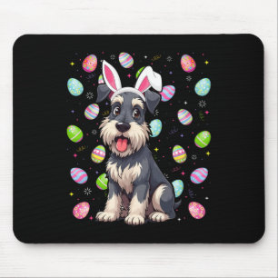 Miniatuur Schnauzer hond Pasen Eierjacht Konijn Oo Muismat